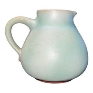 Vintage Gotek Colonia Tovar Venezuela Pottery Pitcher Blue Green Small 3 1/2”